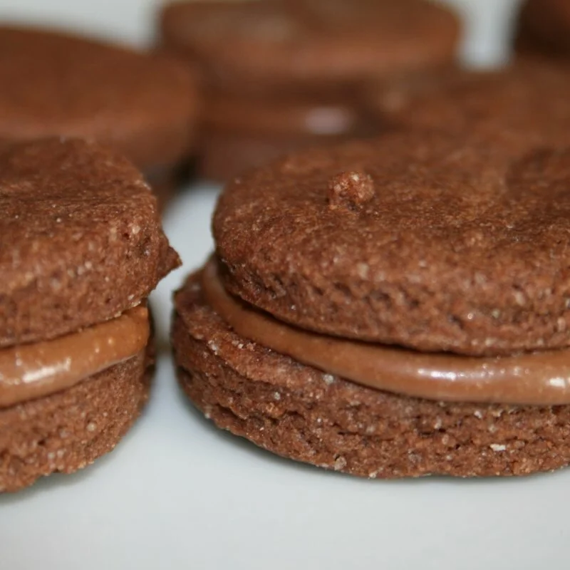 Dairy Free Chocolate Shortbread sandwiches Recipe: Cook Vegetarian Magazine