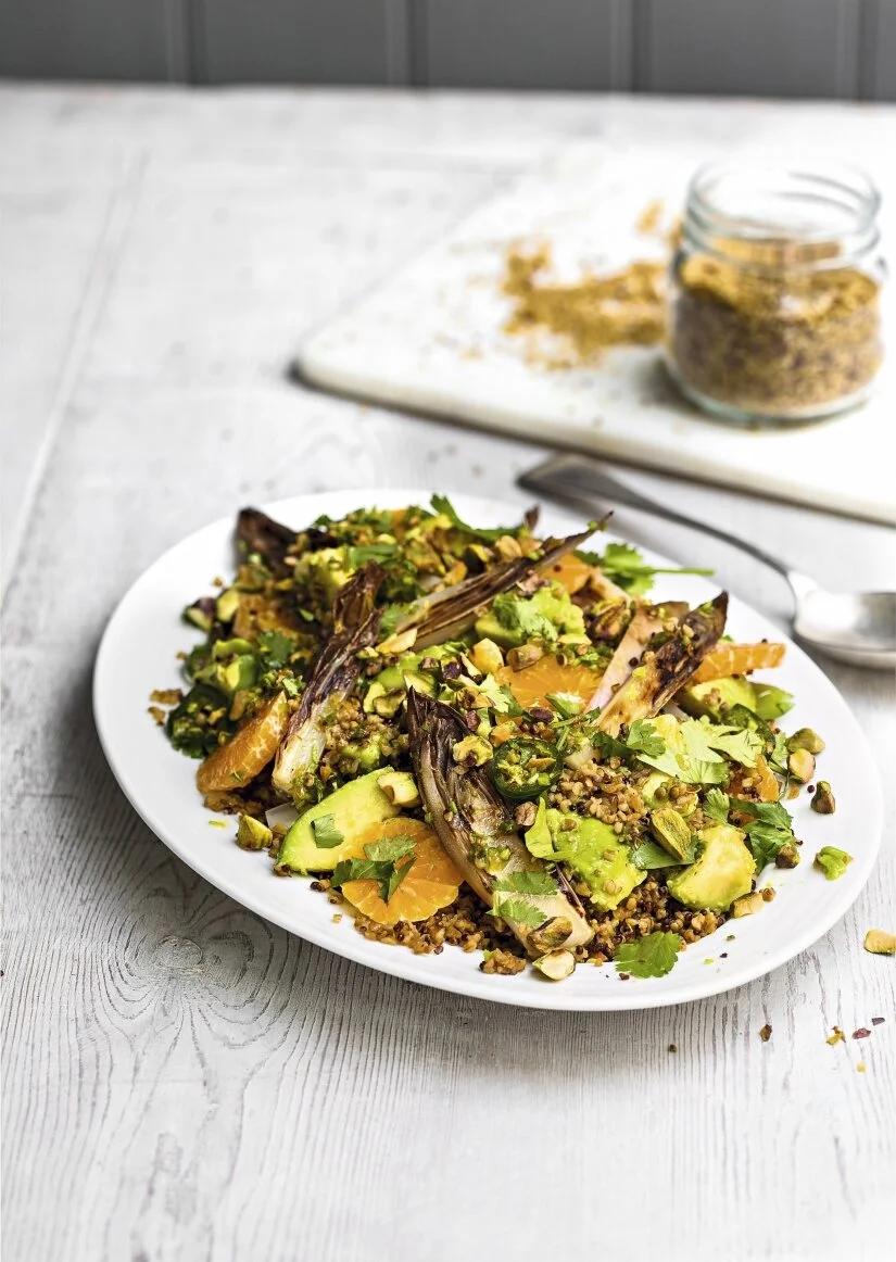 Freekeh, quinoa & clementine salad