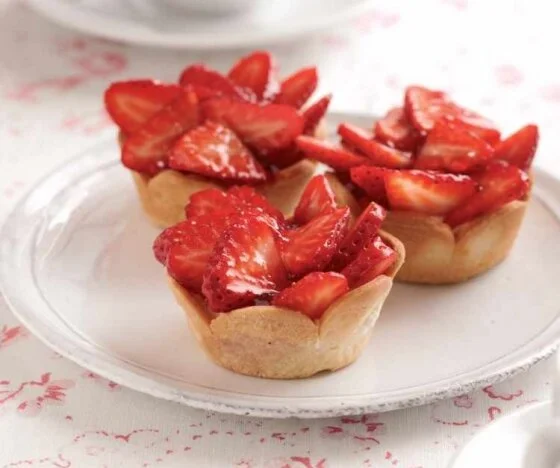 Glazed Strawberry Tarts with Elderflower Cream Recipe