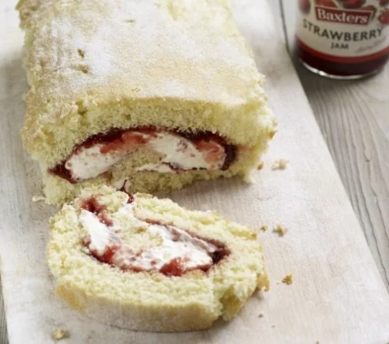 Swiss Roll with Strawberry Conserve Recipe: Cook Vegetarian Magazine