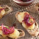 Rarebit Toasts with Red Onion Compôte Recipe: Cook Vegetarian Magazine