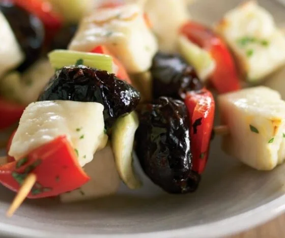 Spicy Prune and Halloumi Satay Recipe