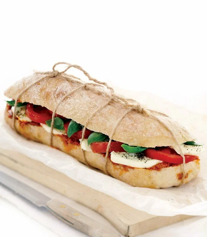 Tomato, Mozzarella and Basil Ciabatta Sandwich Recipe: Cook Vegetarian Magazine
