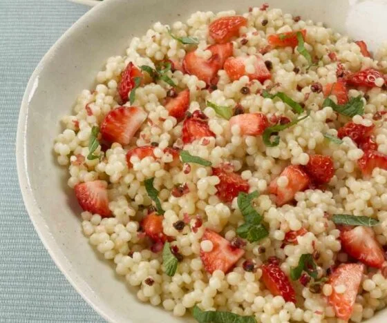 Strawberry, Pink Peppercorn and Mint Couscous Recipe