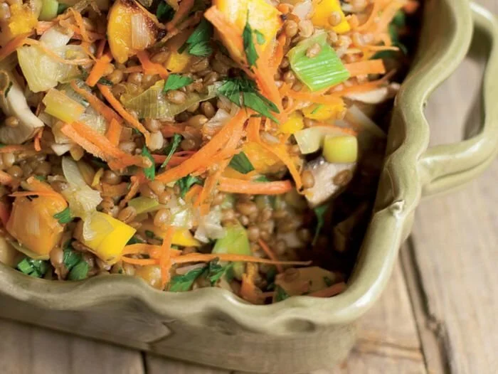 Wheatberry Salad with Roasted Squash Recipe: Cook Vegetarian Magazine