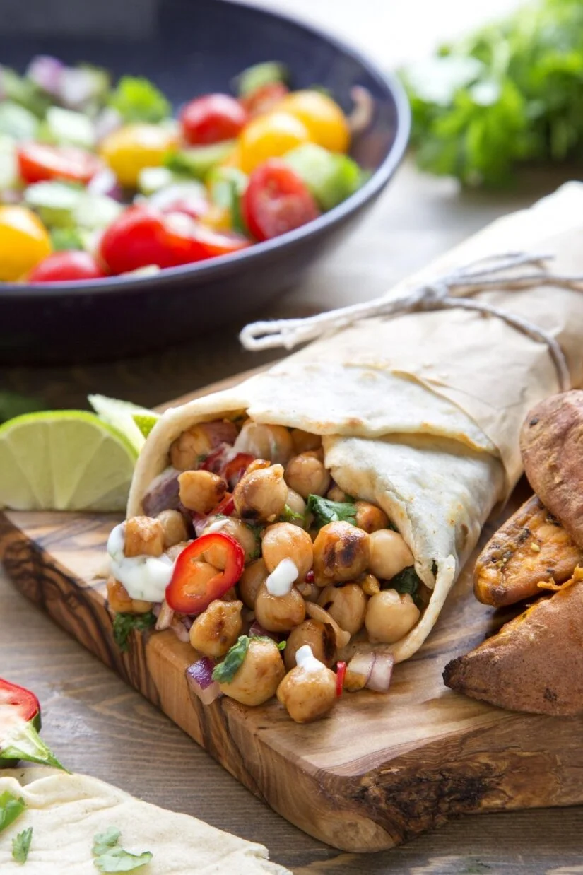 BBQ Chickpea Summer Wraps