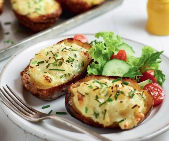 Twice-Baked Sour Cream and Chive Potatoes Recipe