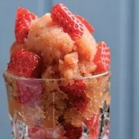 Strawberries with Apple Sorbet Recipe