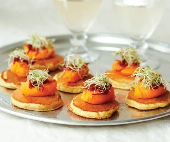 Carrot and Cumin Pancake Canapes Recipe