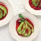 Avocado on a Raspberry Coulis Recipe: Cook Vegetarian Magazine