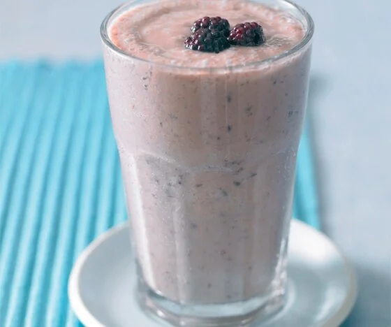 Banana Smoothie with Red Berries and Honey Recipe