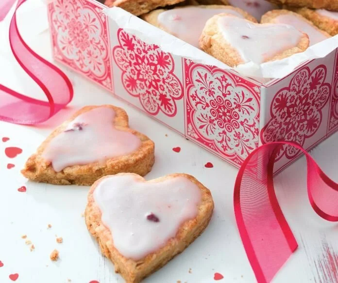 Almond Cookies with Raspberry Yoghurt Recipe: Cook Vegetarian Magazine