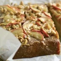 Apple Cake with Hazelnut Caramel Topping Recipe