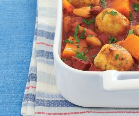 Butternut Squash, Vegetarian Chorizo and White Bean Stew Recipe