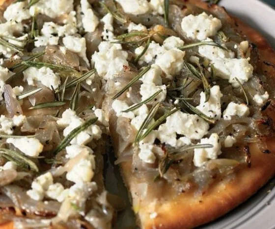 Caramelised Pink Onion and Feta Pizzas Recipe