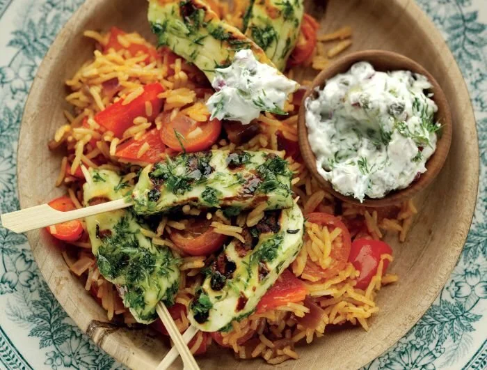 Chilli and Halloumi Skewers Recipe: Cook Vegetarian Magazine