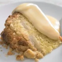 Cinnamon Apple and Pear Crumble Cake with Custard Recipe