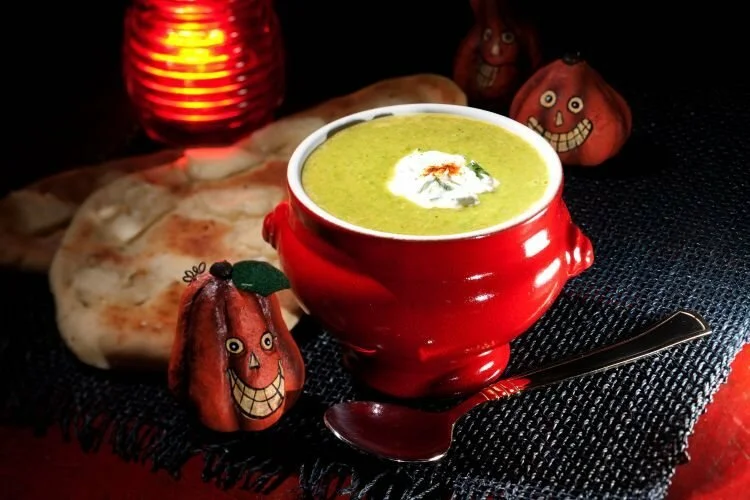 Curried English Pea Soup with Paneer Naan Recipe: Cook Vegetarian Magazine