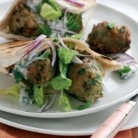 Falafel in Pitta with Cucumber Salad Recipe