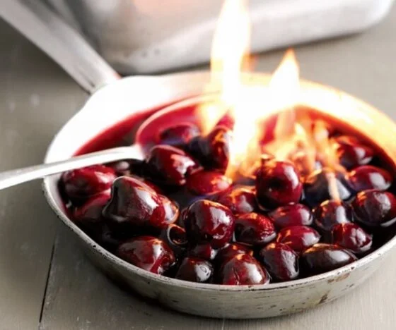 Flaming Cherries Recipe