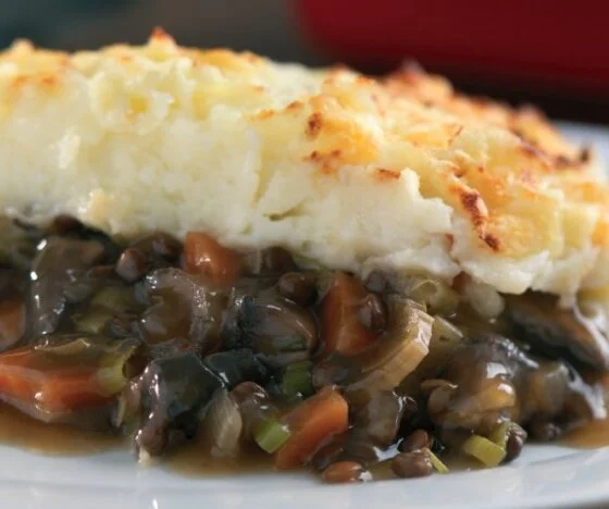 Hearty Flat Mushroom and Puy Lentil Cottage Pie Recipe