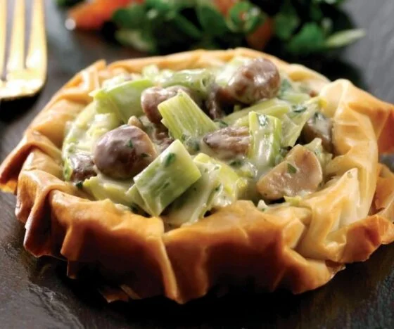 Leek, Stilton and Chestnut Open Tart Recipe