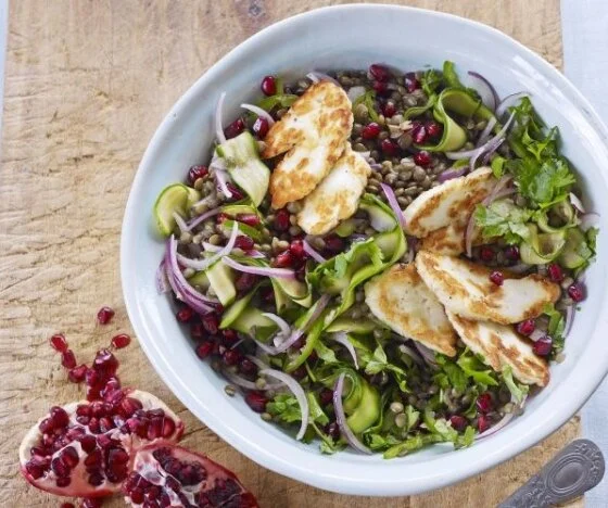 Warm Lentil and Halloumi Salad Recipe