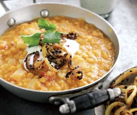Lentil Dhal with Spiced Onions Recipe