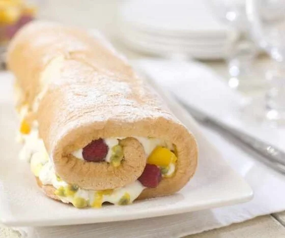 Mango, Pineapple and Passionfruit Roulade Recipe