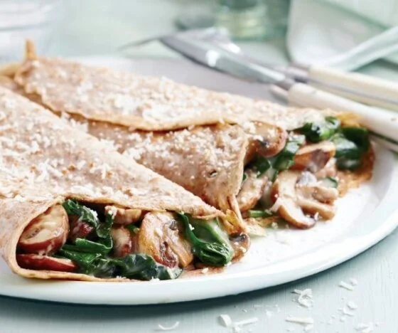Buckwheat Pancakes with Mushrooms Recipe