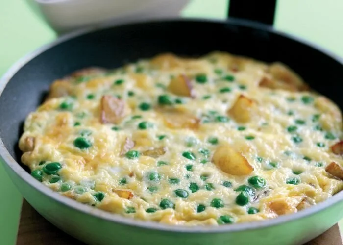 Pea and Potato Frittata Recipe: Veggie Magazine