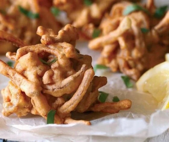 Pink Onion Fritters Recipe