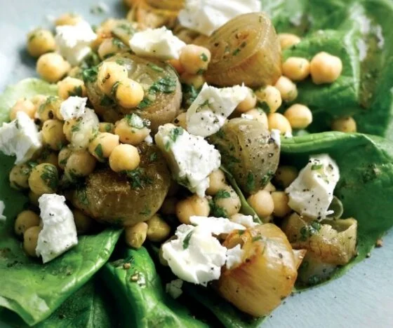Chickpea, Feta and Roasted Shallot Salad Recipe