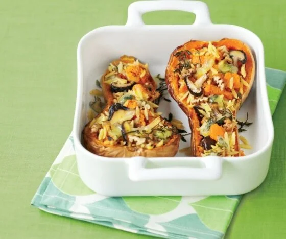 Roasted Butternut, with Blue Cheese and Shiitake Mushrooms Recipe