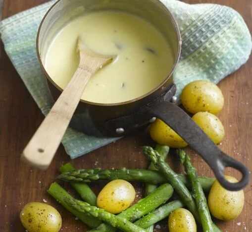 Somerset Fondue with Asparagus and New Potatoes Recipe