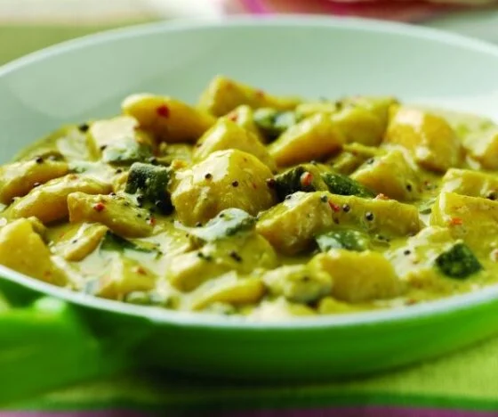 Spiced Potatoes with Aubergine and Coconut Recipe