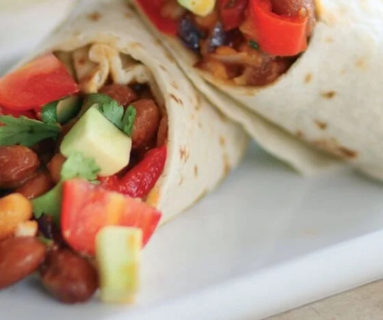 Spicy Pinto and Baked Bean Wraps Recipe