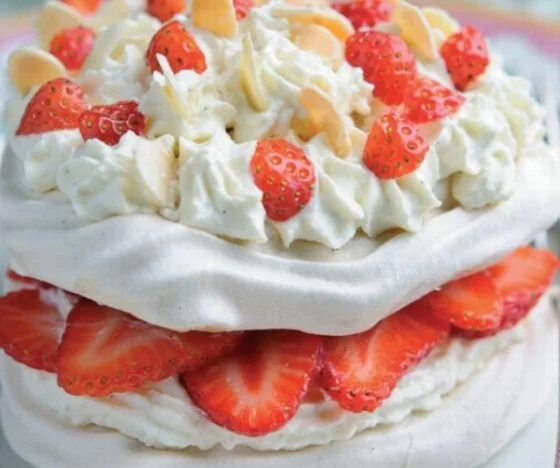 Strawberry Almond Pavlova Recipe