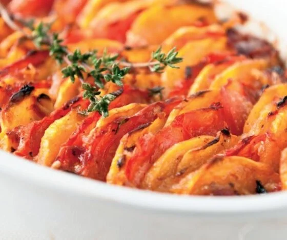 Sweet Potato and Tomato Dauphinoise Recipe