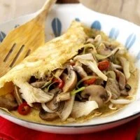 Thai Style Mushroom Omelette Recipe