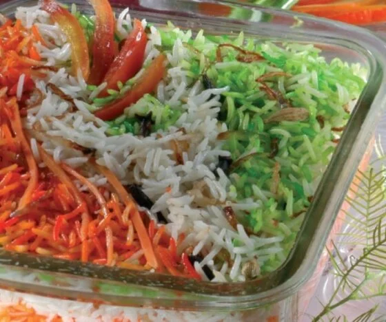 Tri-coloured Rice (Rangila Pulao) Recipe