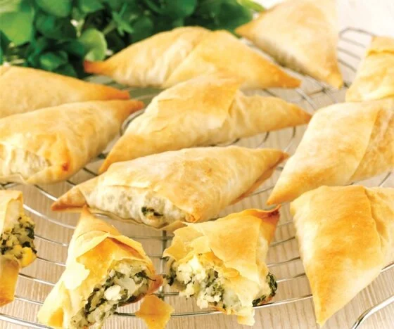 Potato, Feta and Watercress Pastries Recipe