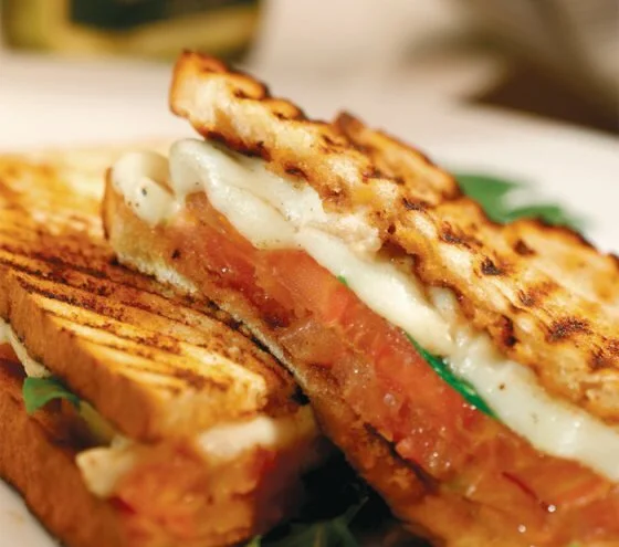 Toasted Mozzarella and Tomato Sandwich Recipe: Cook Vegetarian Magazine