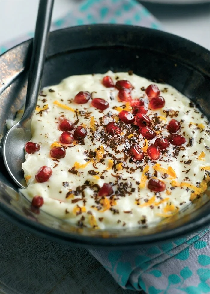 Pomegranate Topped Rice Pudding Recipe