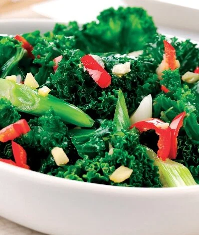 Kale with ginger, garlic and chilli Recipe