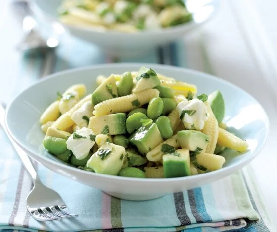 Pasta, Avocado and Mint Bean Salad Recipe