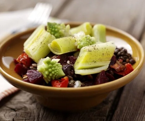 Warm Puy Lentil Salad with Balsamic Leeks Recipe