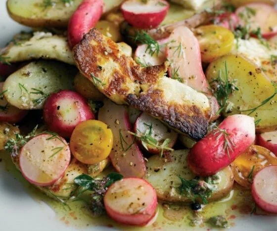 Warm Radish, Halloumi and Tomato Salad Recipe