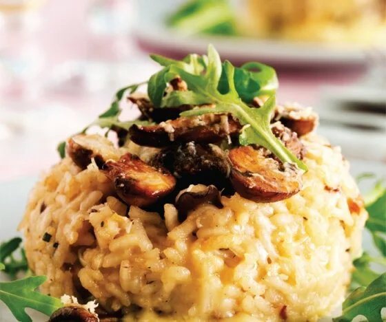Mushroom and Brie Risotto Cakes Recipe