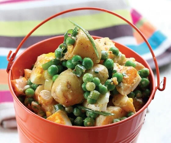 Cajun Pea and Potato Salad with Spring Onion Dressing Recipe